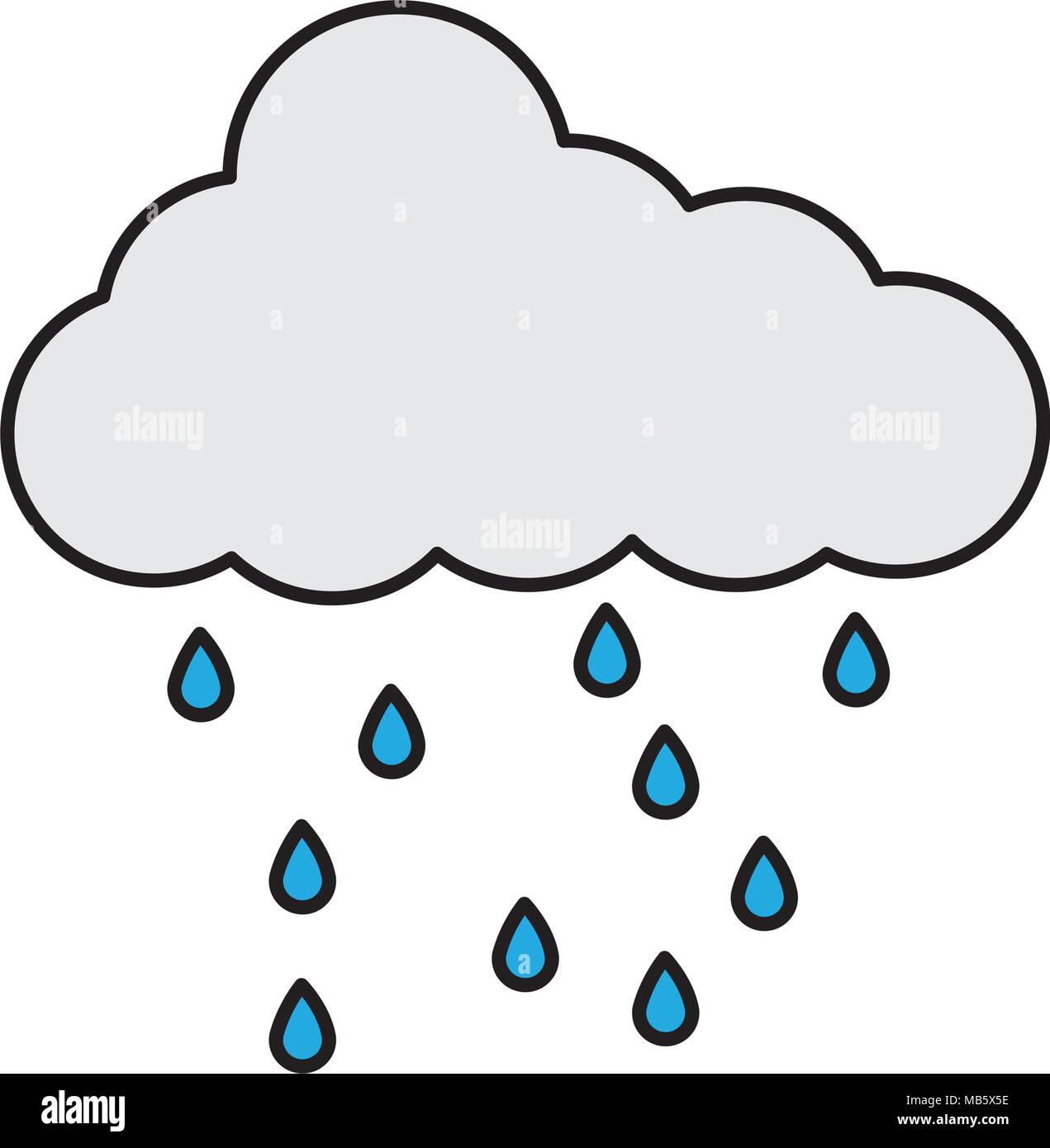 cloud rain drops weather season image Stock Vector Image & Art - Alamy