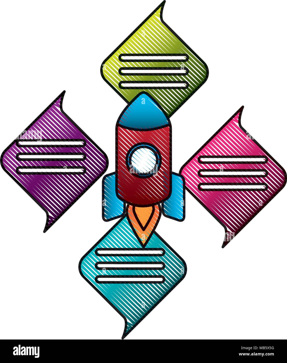 startup rocket infographic information options Stock Vector Image & Art ...
