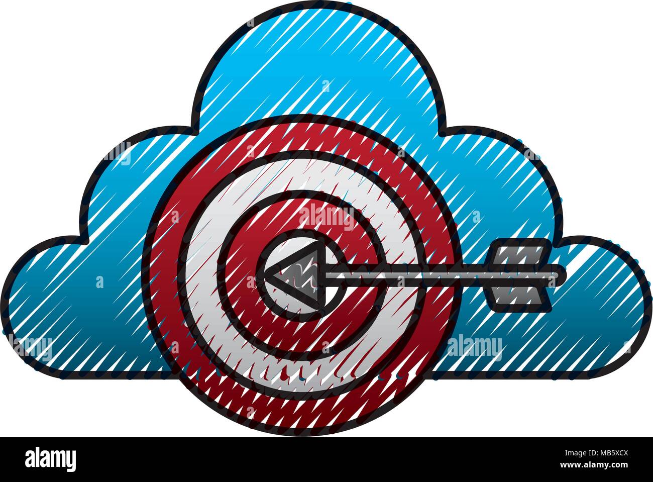 cloud storage target strategy data business Stock Vector Image & Art