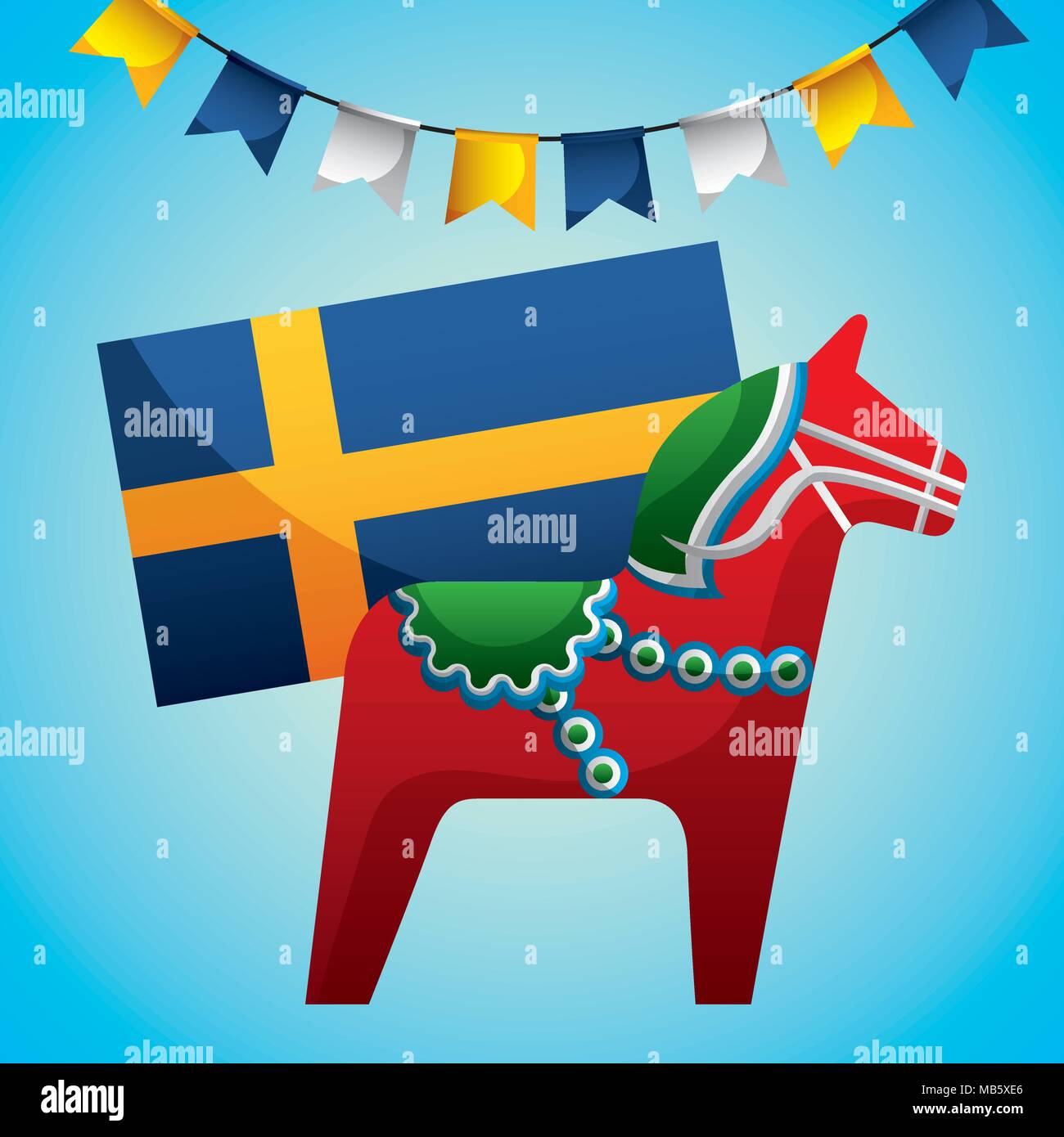 Midsummer swedish celebration stock vector image art alamy