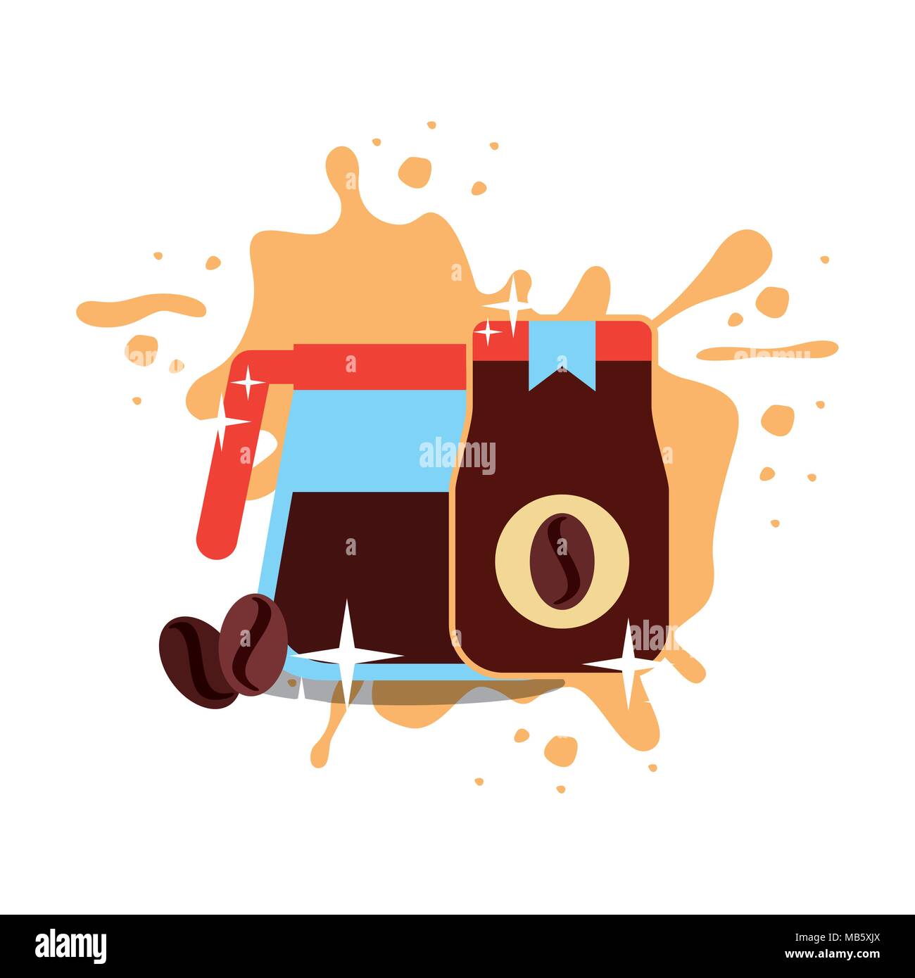 coffee time image Stock Vector