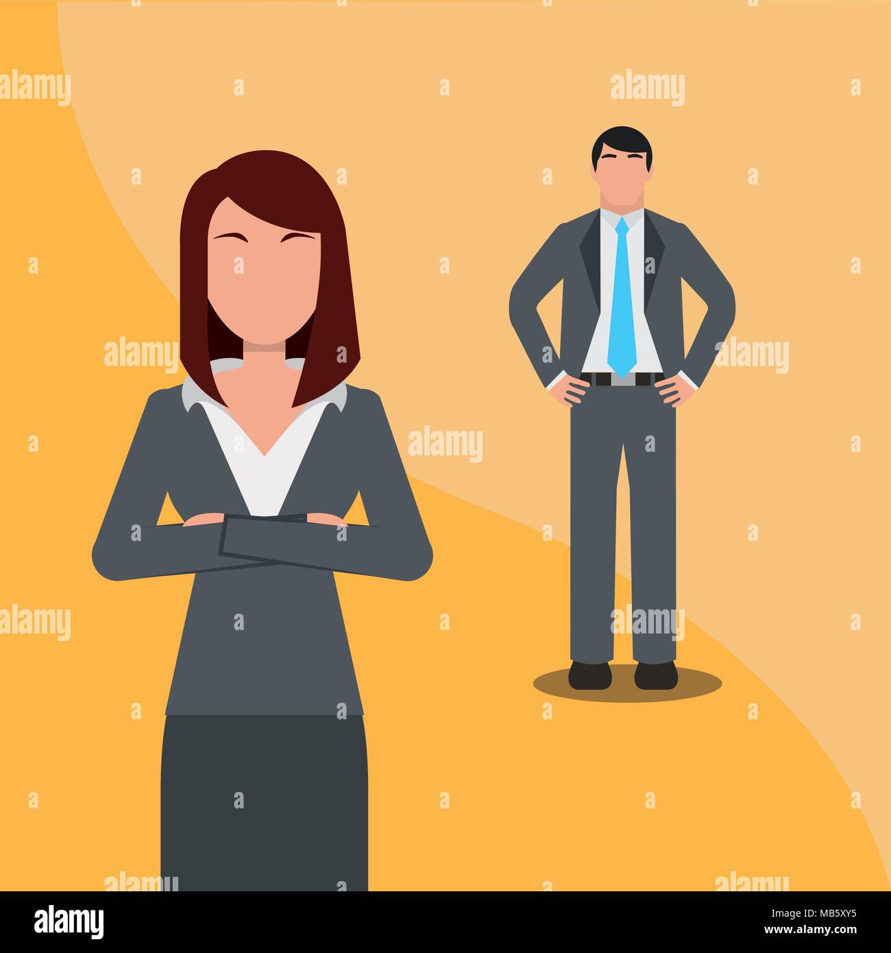 business man and woman team work people business Stock Vector Image ...