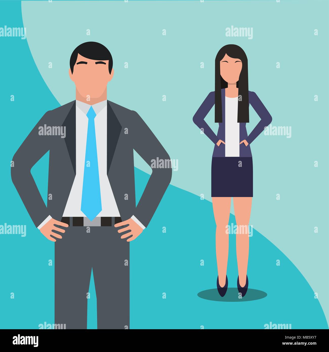 business man and woman team work people business Stock Vector Image ...