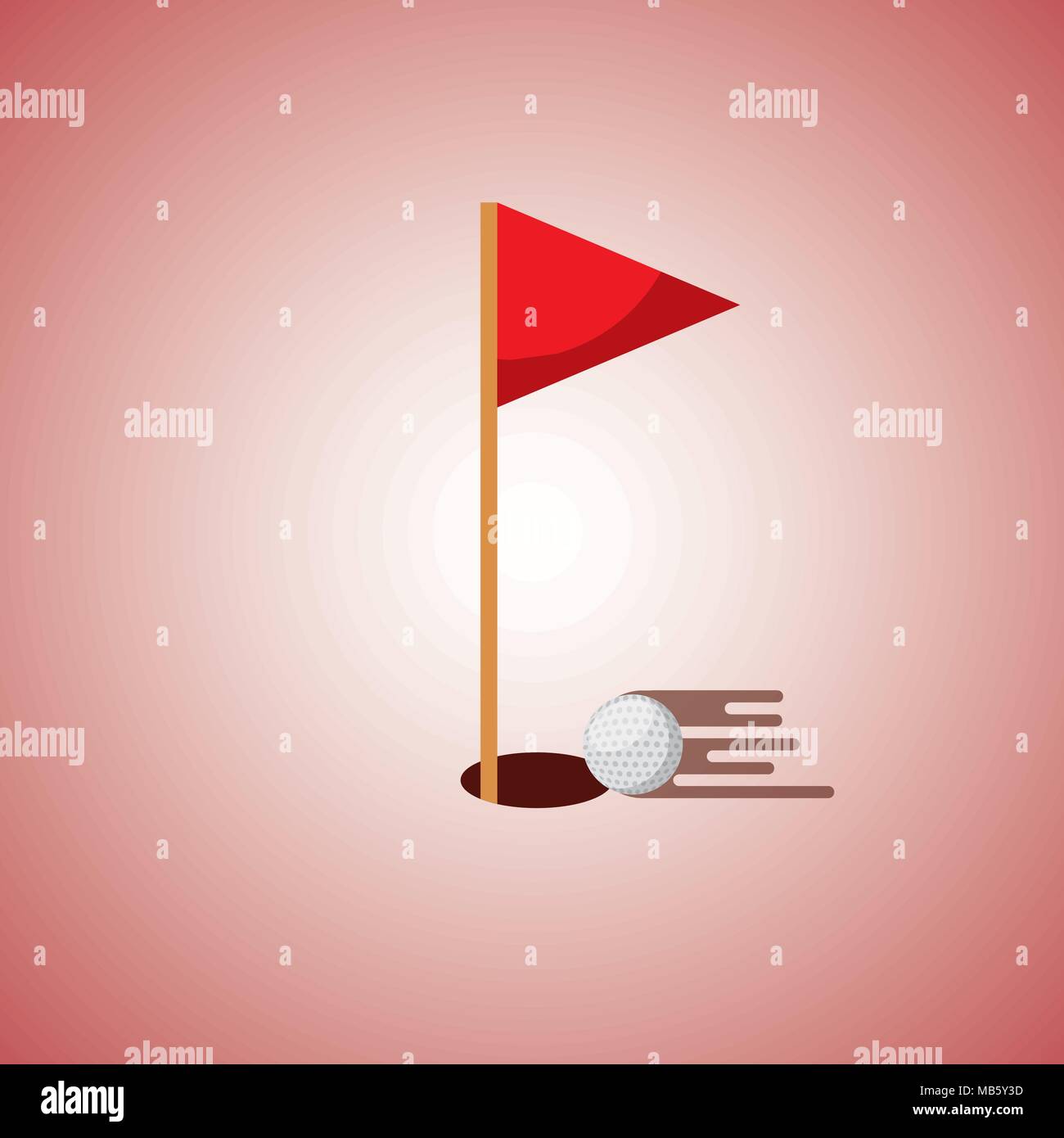 golf hole flag and ball blurred color background Stock Vector Image & Art Alamy