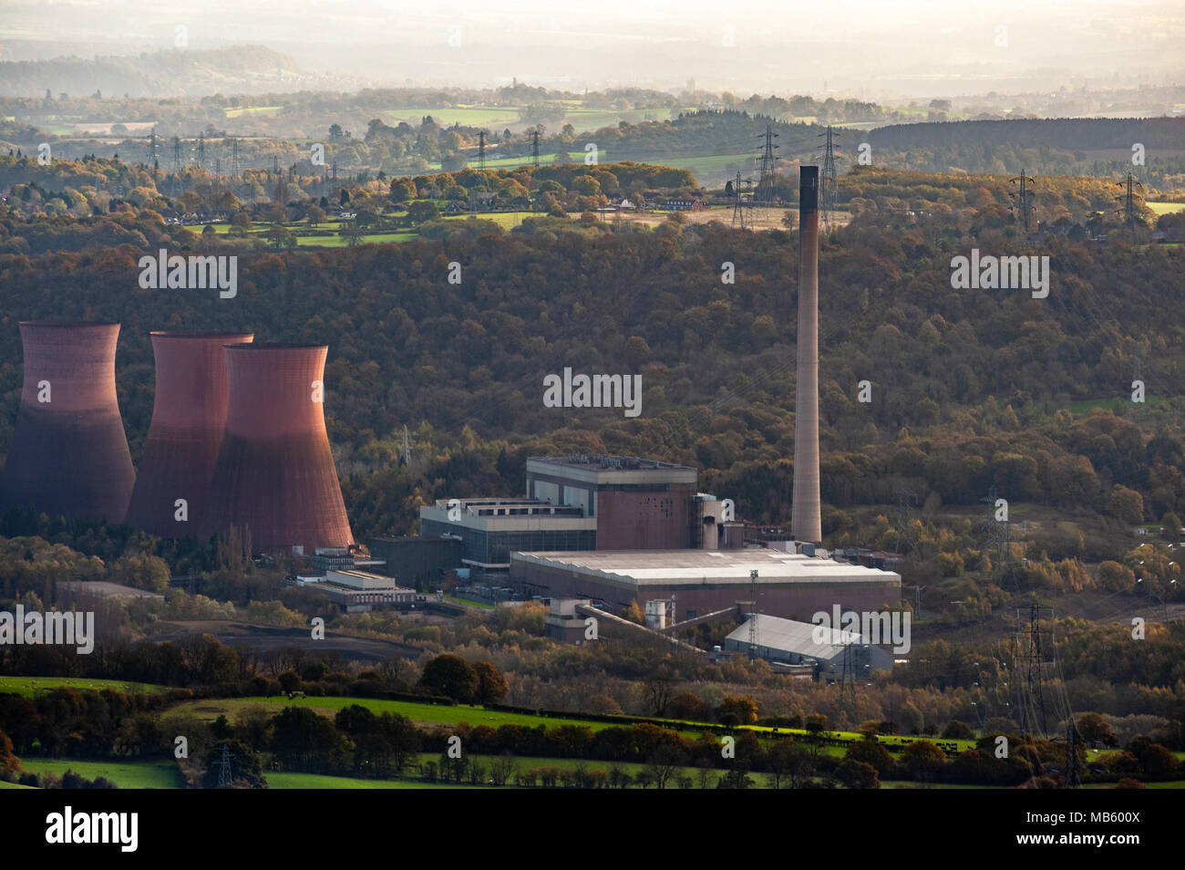 Environmental impact coal fired power stations hi-res stock 