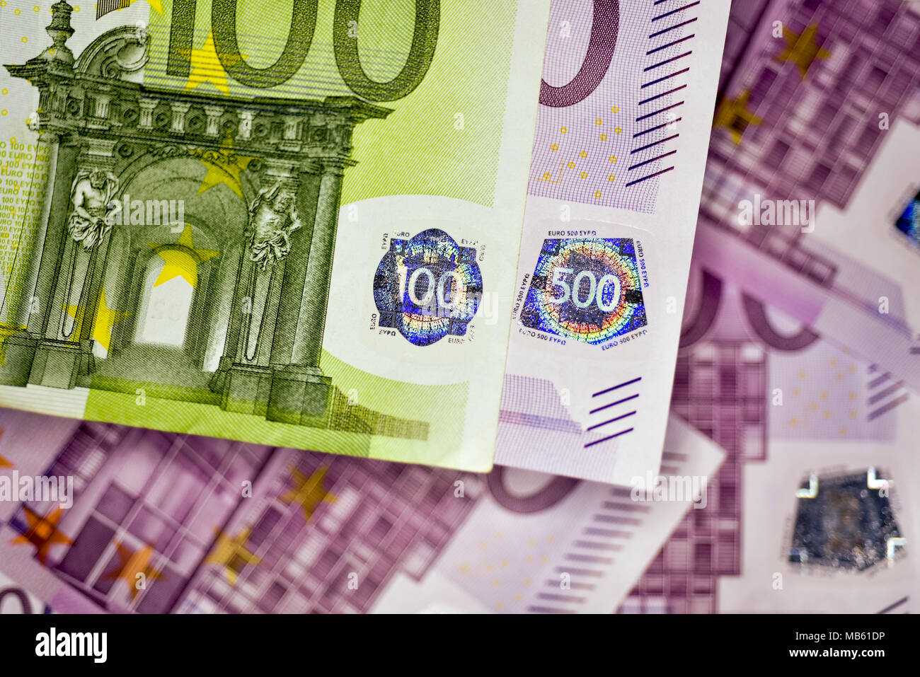 Close-up Euro currency note, European Union currency Stock Photo - Alamy