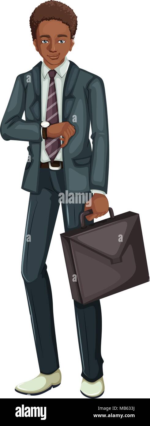 A Businessman on White Background illustration Stock Vector Image & Art ...