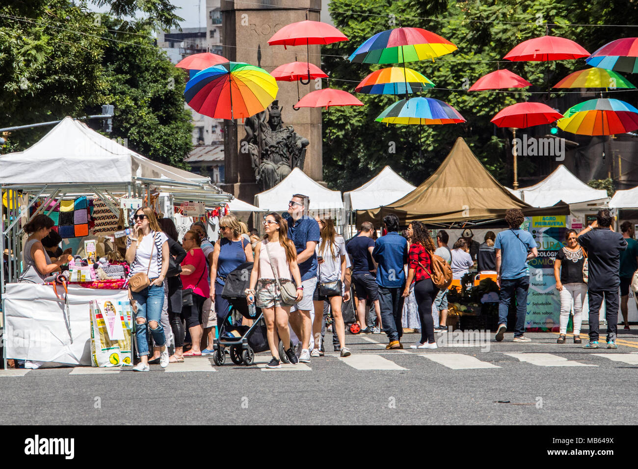 Outdoor street market in Buenos Aires, Argentina Stock Photo Alamy
