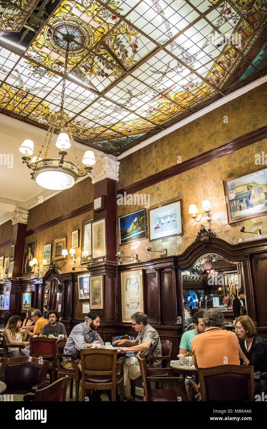 Cafe Tortoni, Buenos Aires, Argentina Stock Photo
