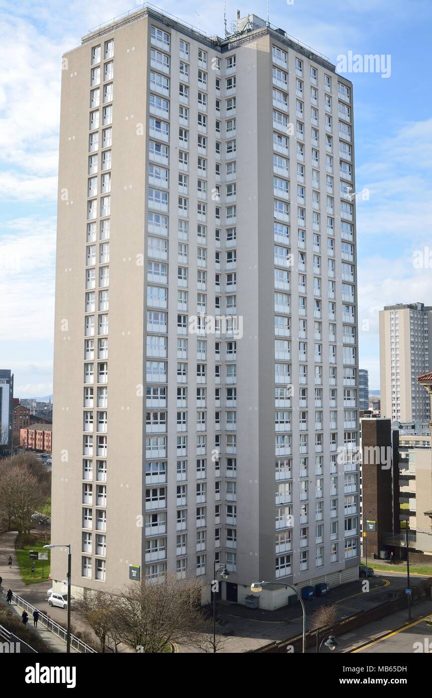 High Rise Flats in Glasgow Stock Photo