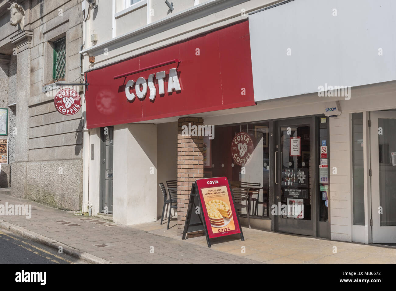 Death of the High Street metaphor / concept exterior of Costa Coffee