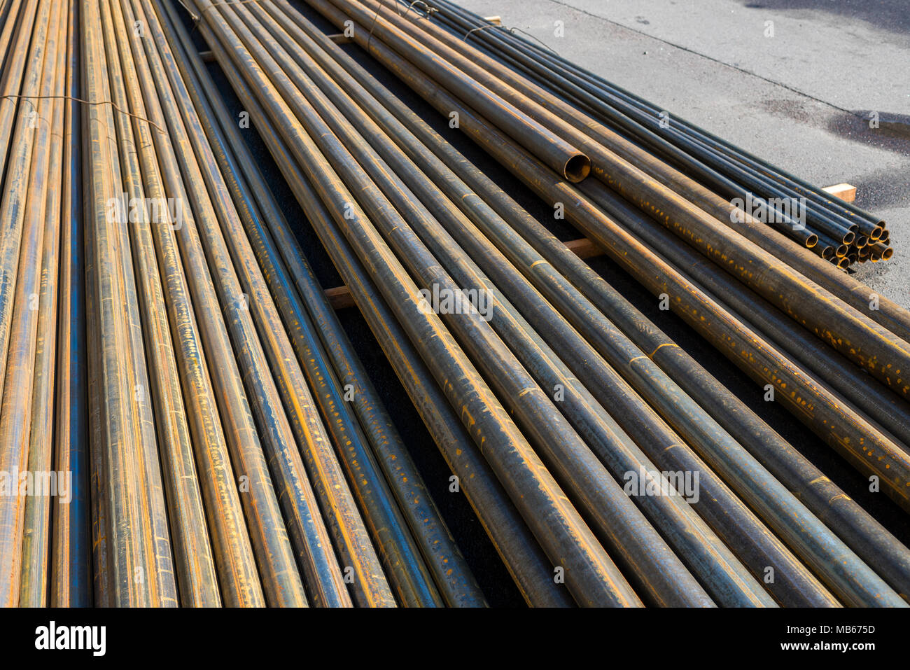 metal pipes for water supply Stock Photo Alamy