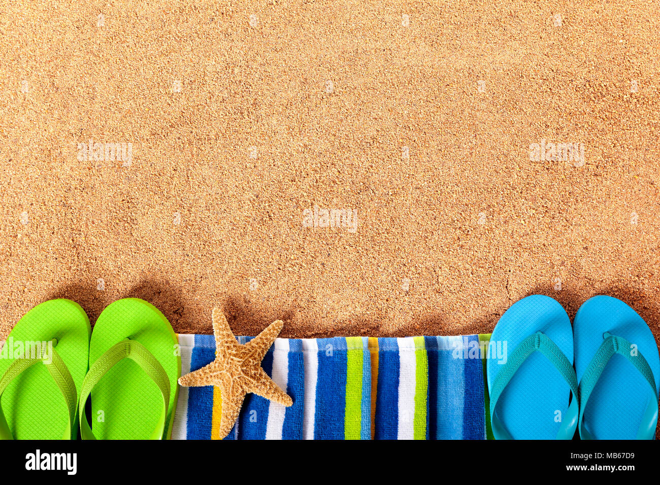 Summer beach border background Stock Photo - Alamy