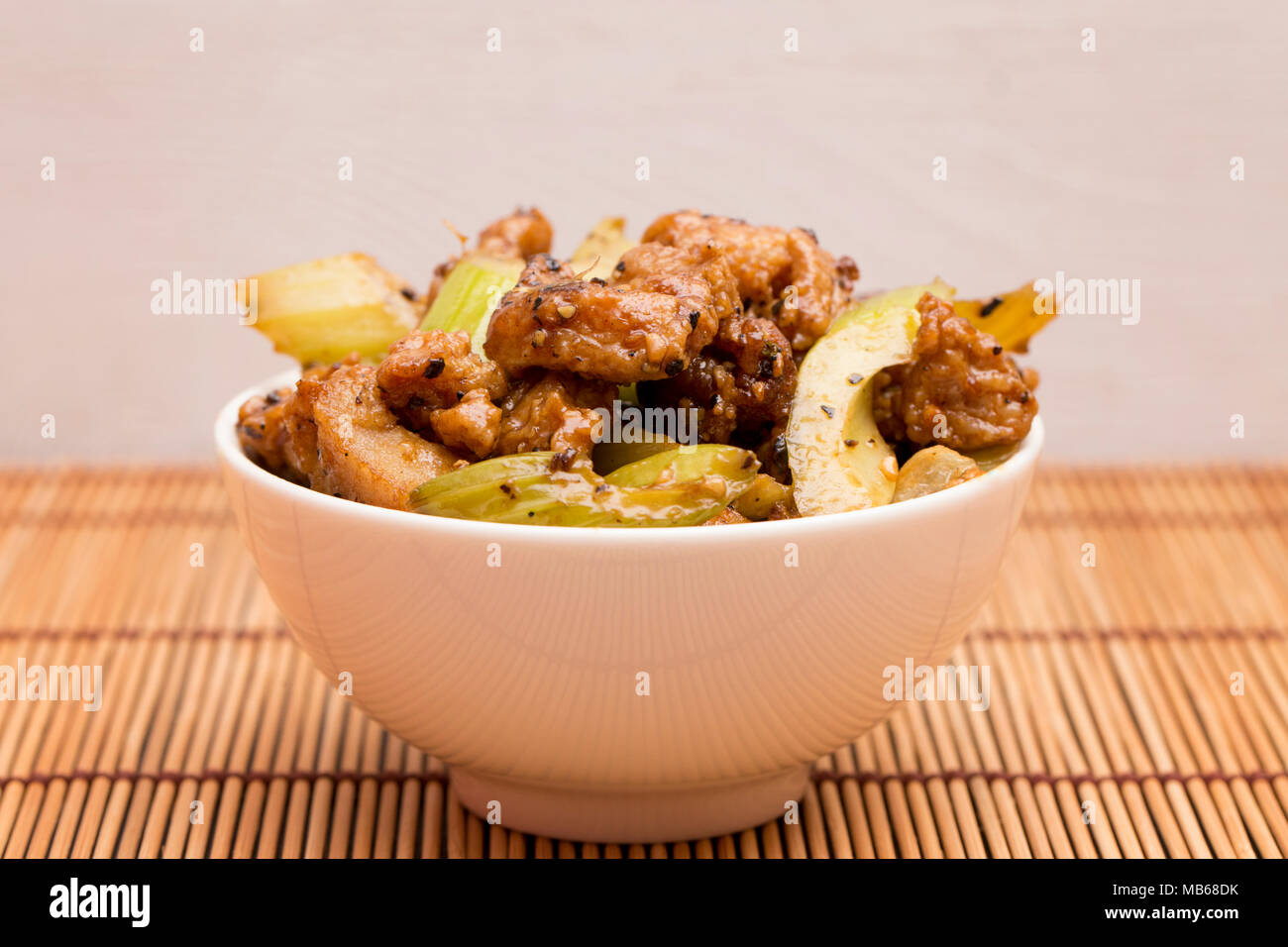 Black Pepper Chicken Chinese Food Stock Photo Alamy