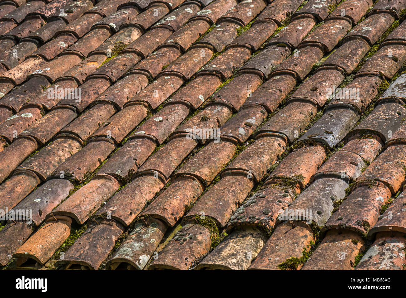 red brick tile roof texture useful as a background Stock Photo Alamy