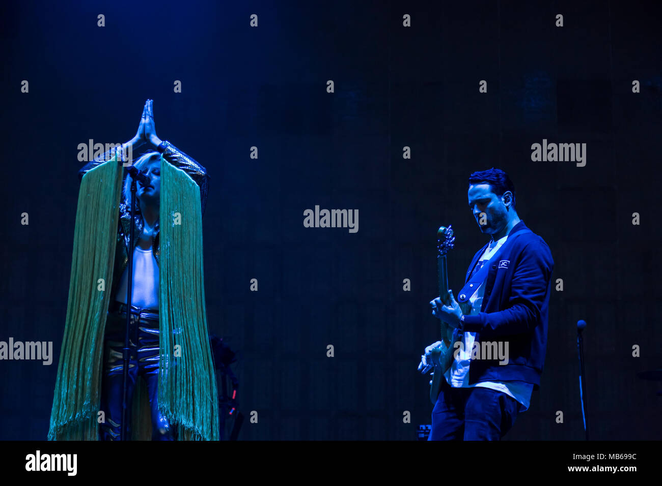 Phantogram performs at Air+Style Festival in Los Angeles, CA, USA Stock Photo