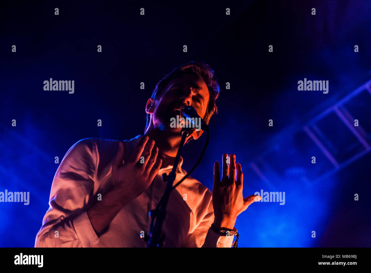 Cut Copy performs at Air+Style Festival in Los Angeles, CA, USA Stock Photo