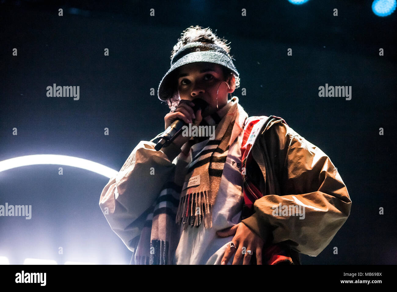 Fliss performs during the Mura Masa set at Air+Style Festival in Los Angeles, CA, USA Stock Photo