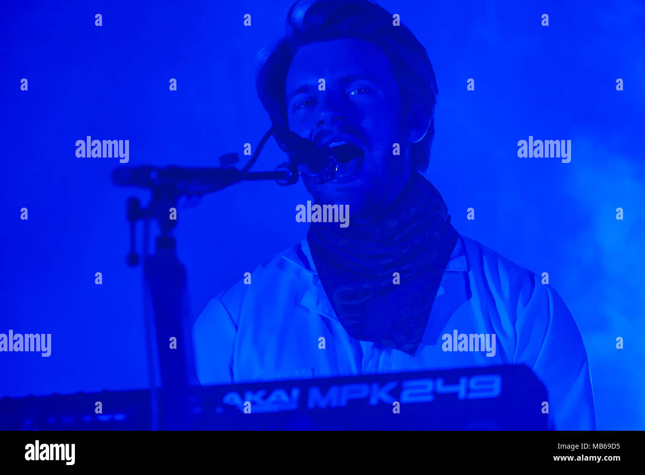 Finneas performs with Billie Eilish in Los Angeles Stock Photo