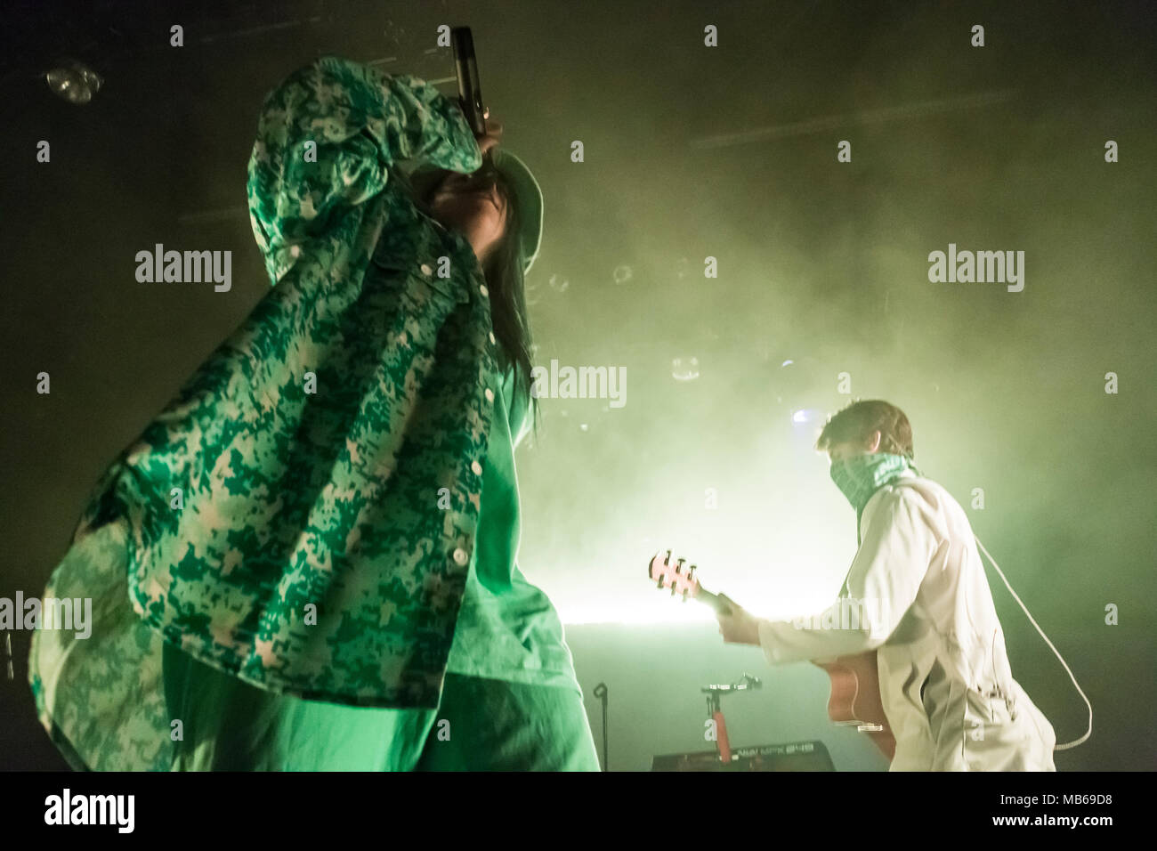 Billie Eilish performs in Los Angeles Stock Photo