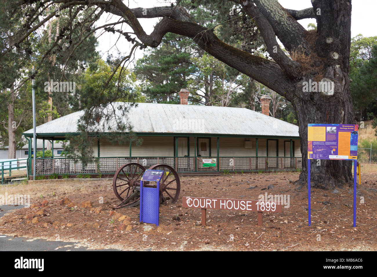 The old Court House in Greenbushes, in the south-west region of Western Australia Stock Photo