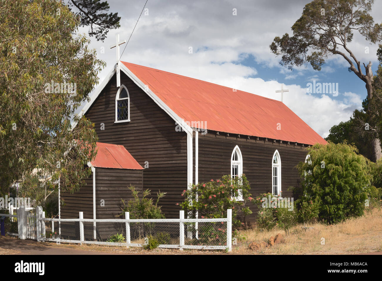 The Anglican Church of St Barnabas at Greenbushes in the south-west region of Western Australia Stock Photo