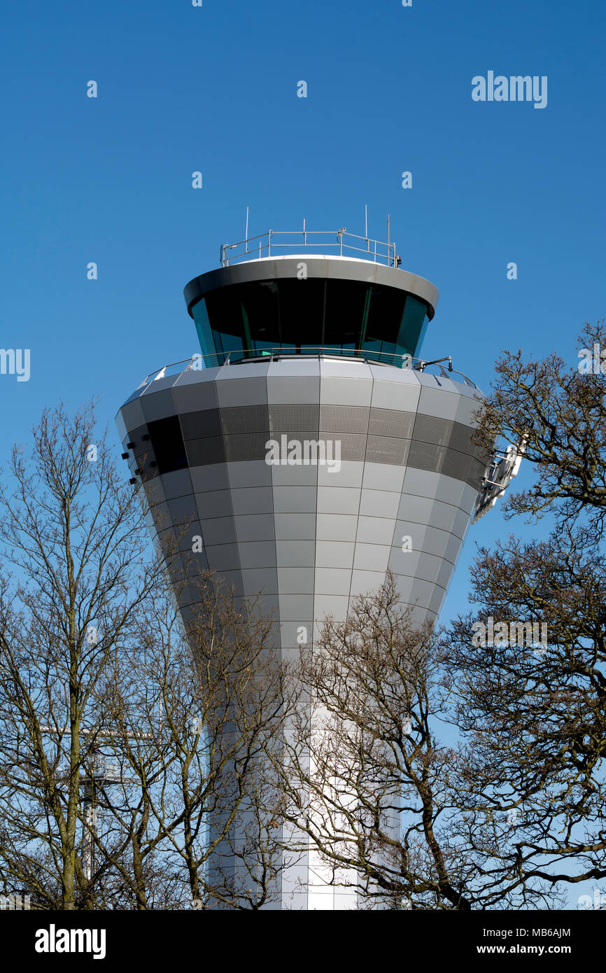 Birmingham Airport control tower, UK Stock Photo