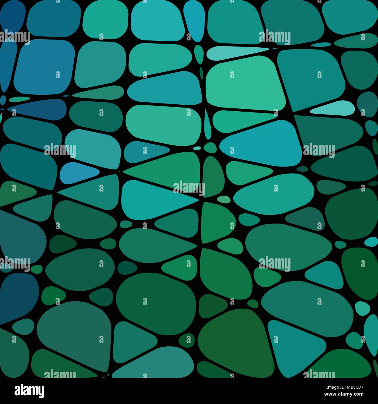 abstract vector stained-glass mosaic background - teal and blue Stock ...
