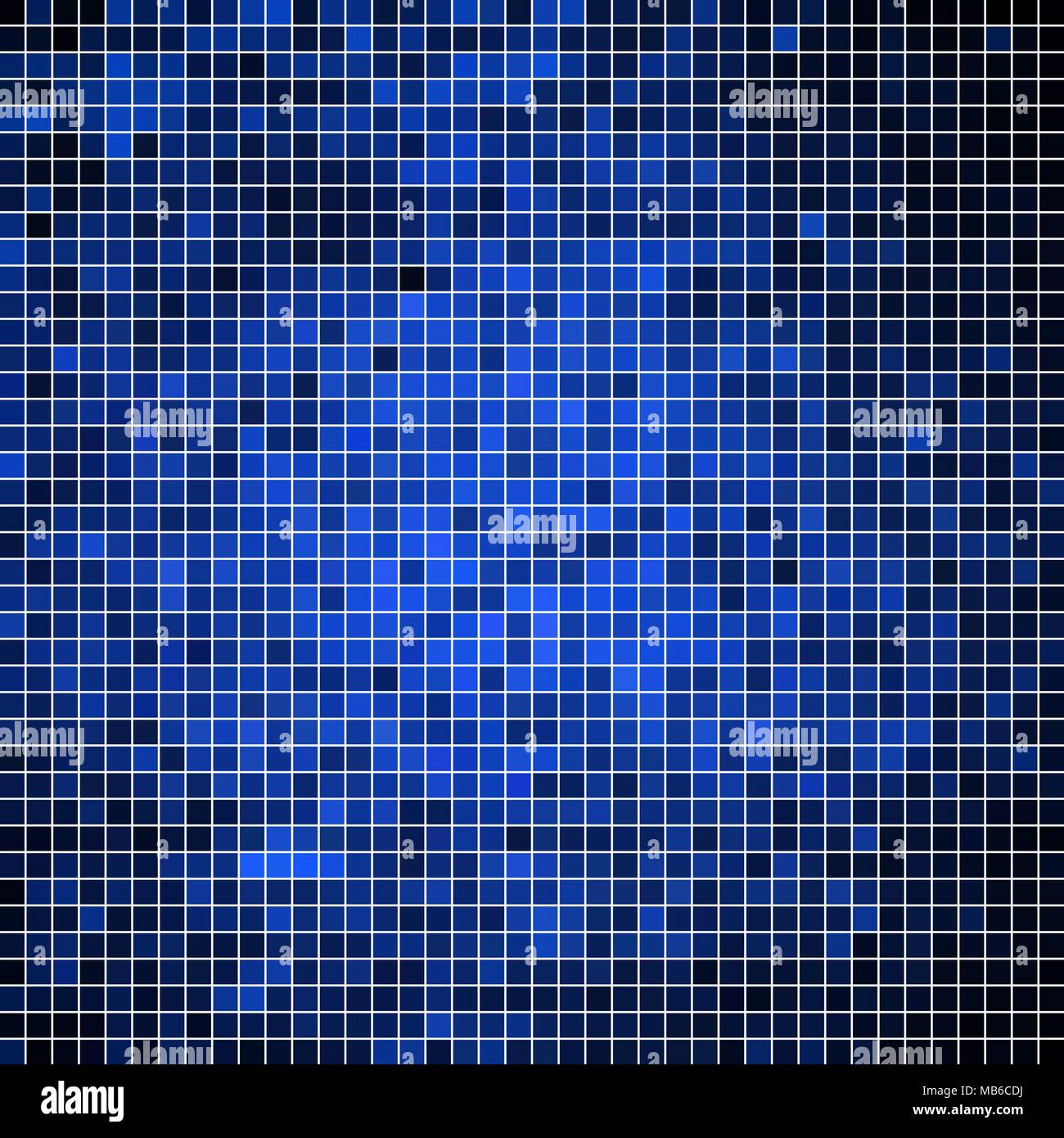 abstract vector square pixel mosaic background - blue Stock Vector ...