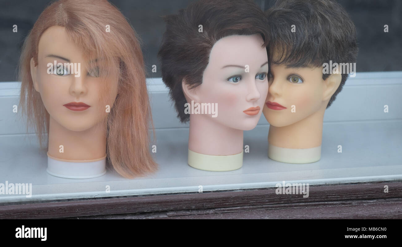 Hairstyle Mannequins Stock Photo