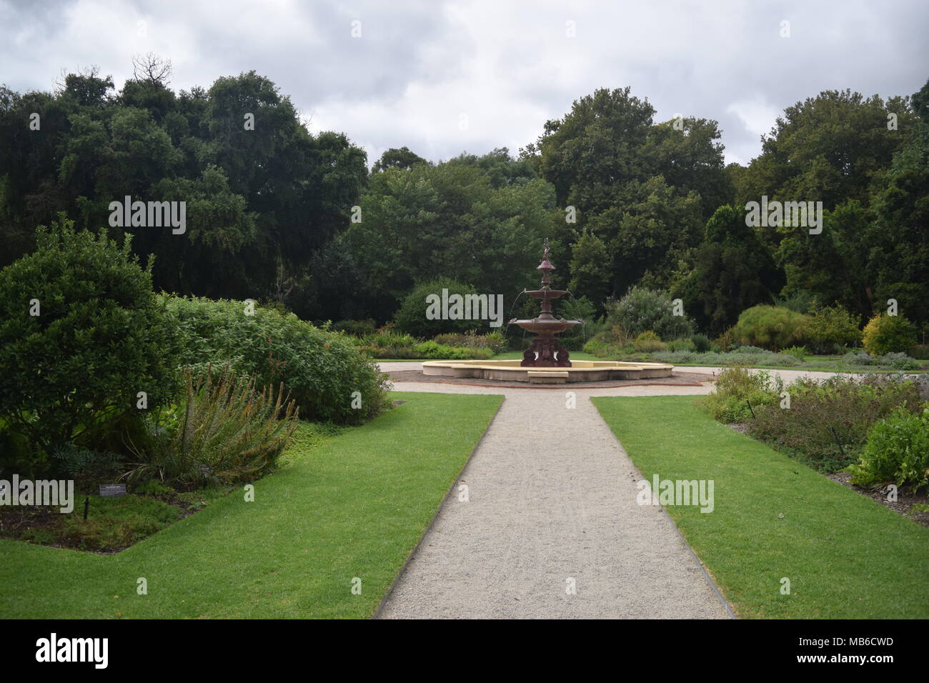 Fountain in a Garden Stock Photo - Alamy