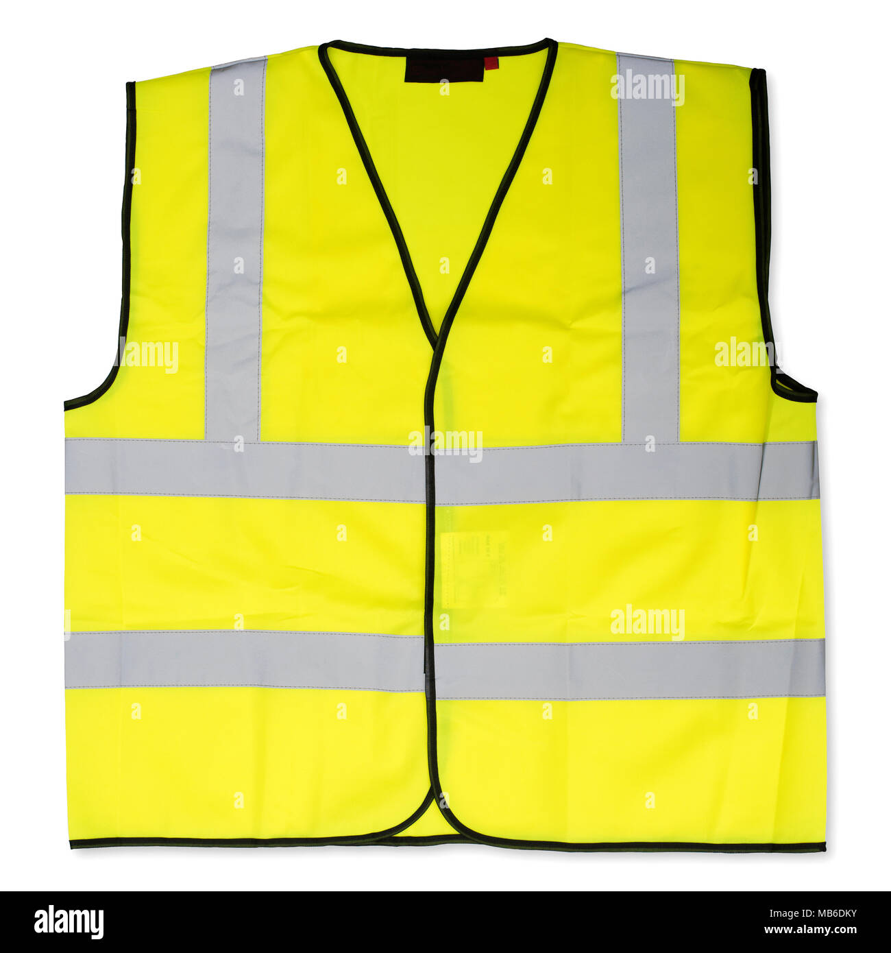 High visibility vest on white background Stock Photo