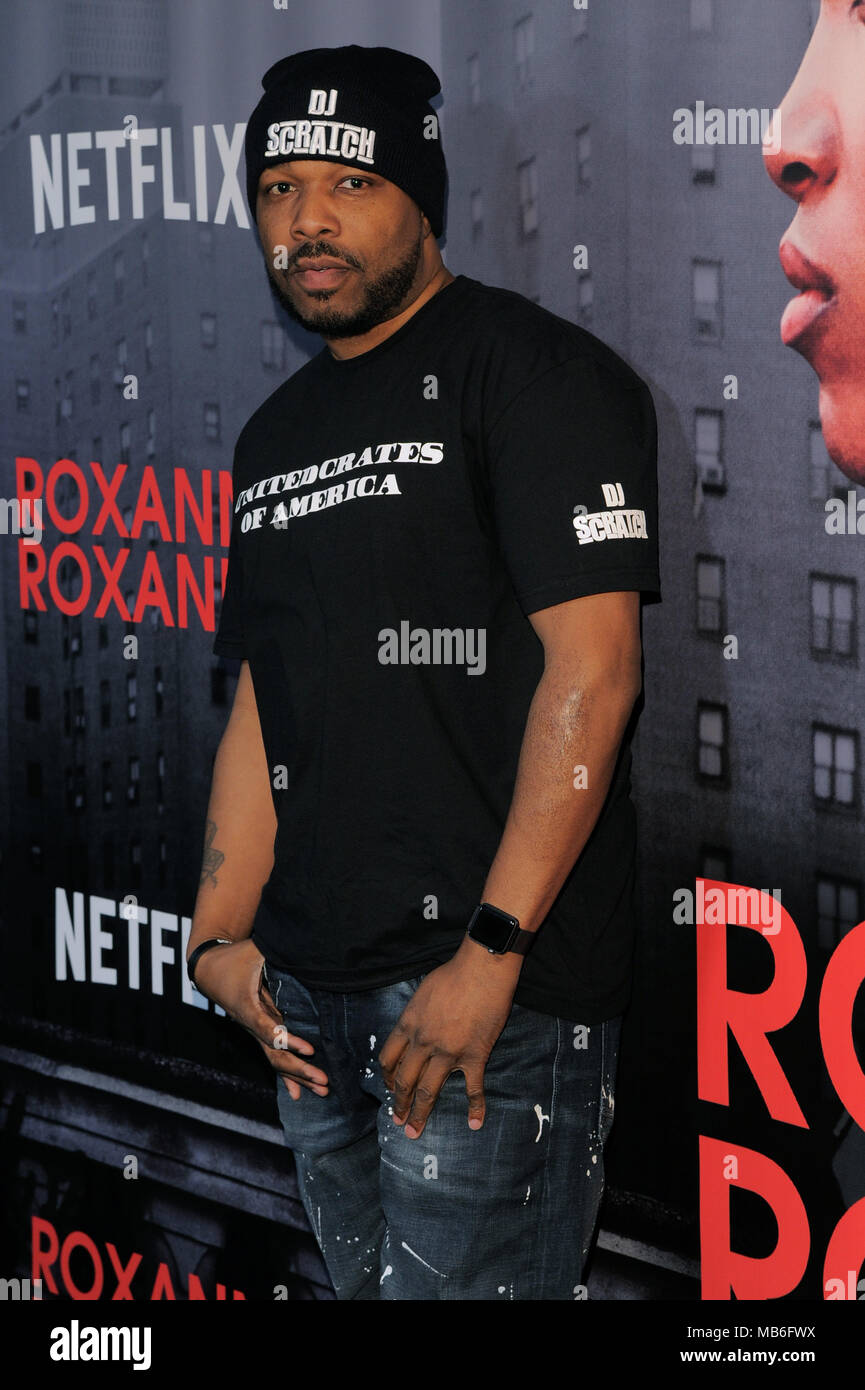 NEW YORK, NY - MARCH 19: DJ Scratch attends the 'Roxanne Roxanne' New ...