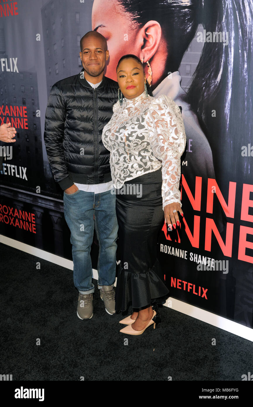 NEW YORK, NY MARCH 19 Michael Larnell and Roxanne Shante attend the