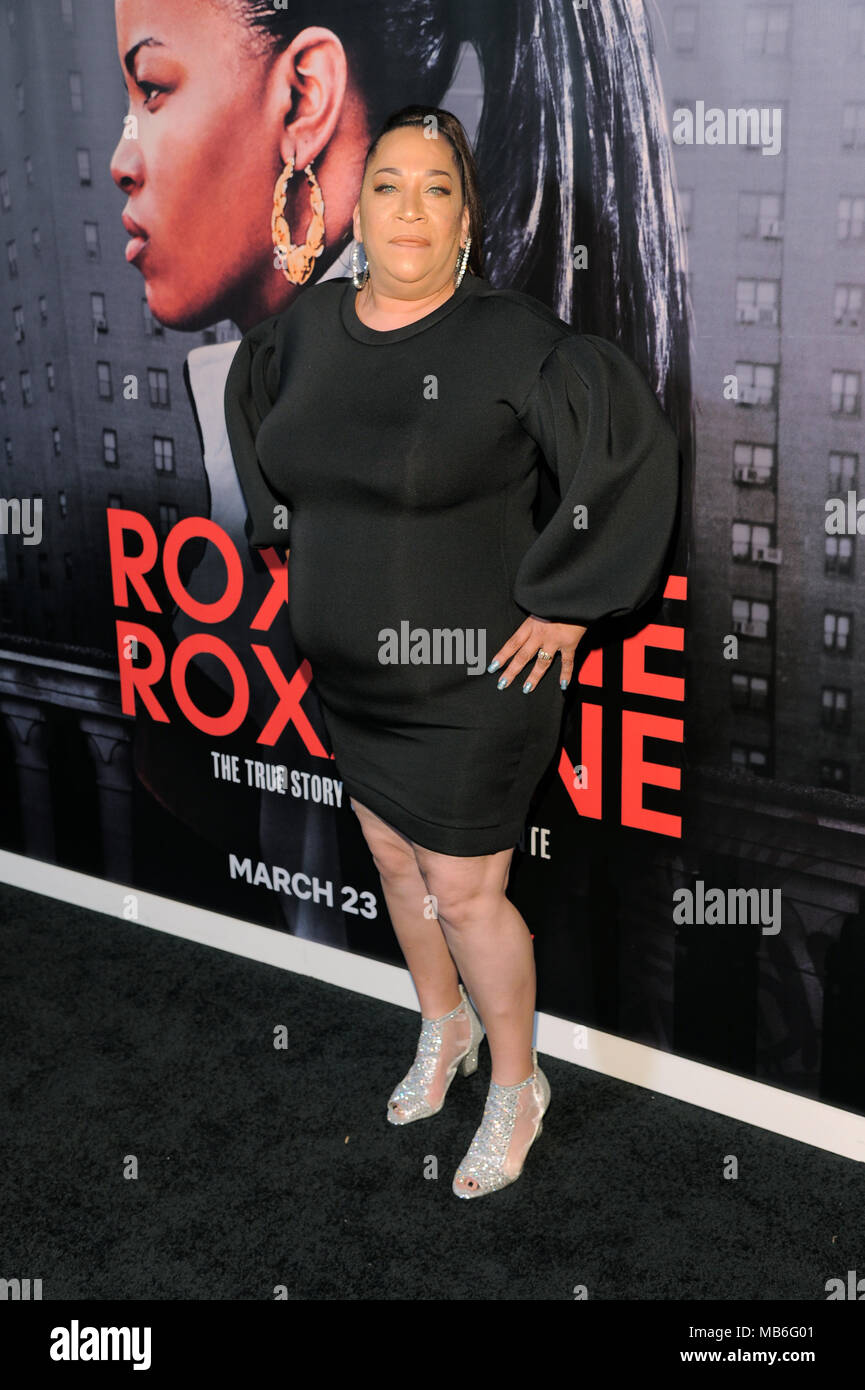 NEW YORK, NY MARCH 19 Sparky D attends the 'Roxanne Roxanne' New