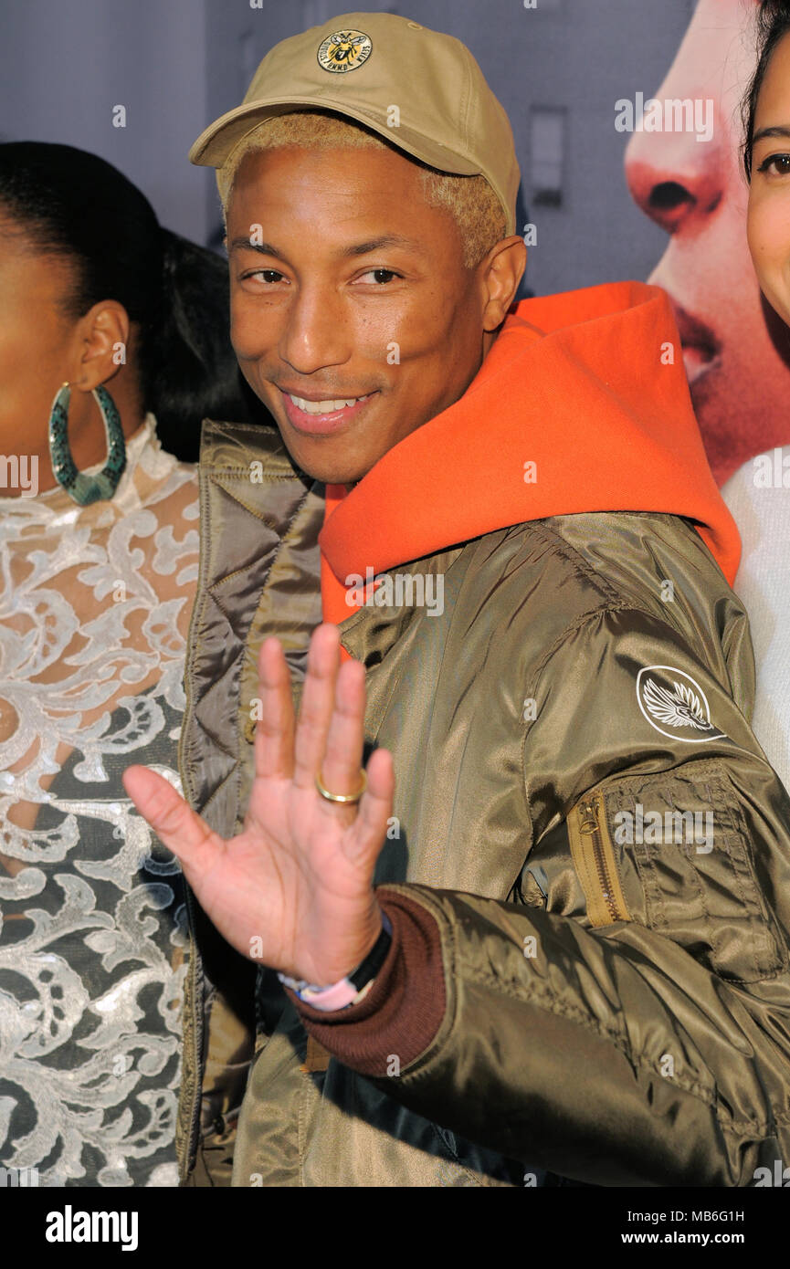 NEW YORK, NY MARCH 19 Pharrell Williams attends the 'Roxanne Roxanne