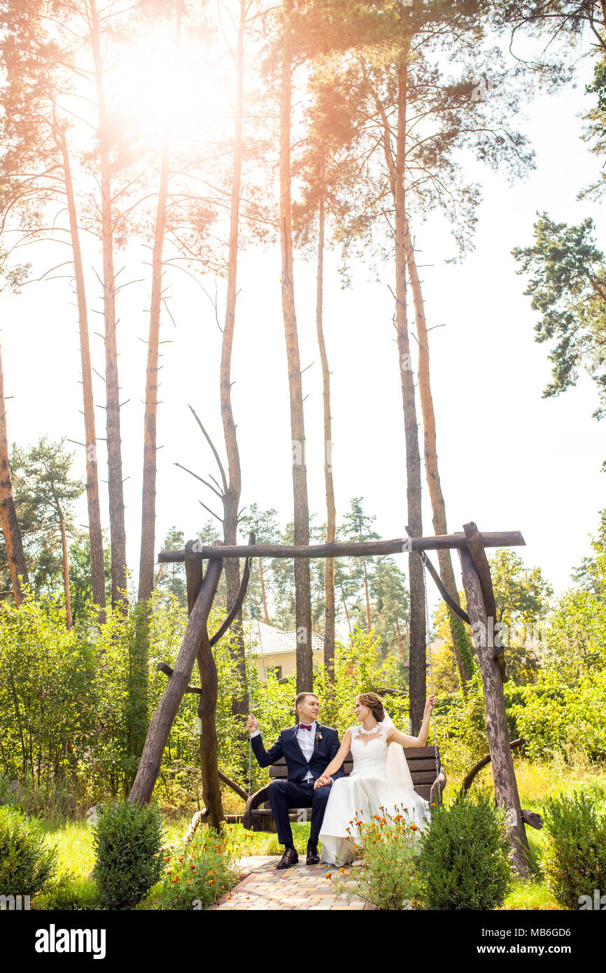 Attractive bride groom sitting on hi-res stock photography and images ...