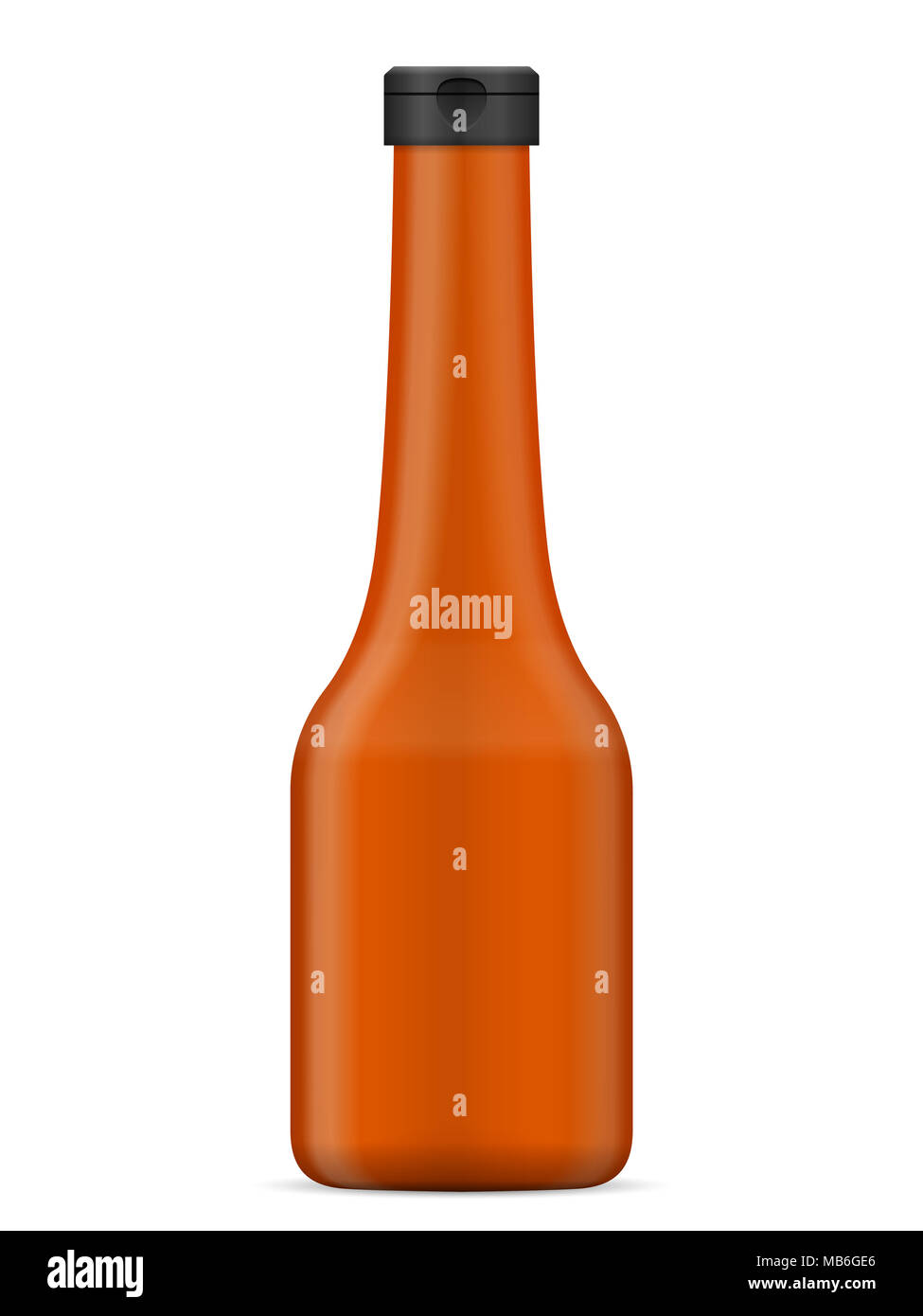 Bottle with sauce on a white background Stock Photo - Alamy