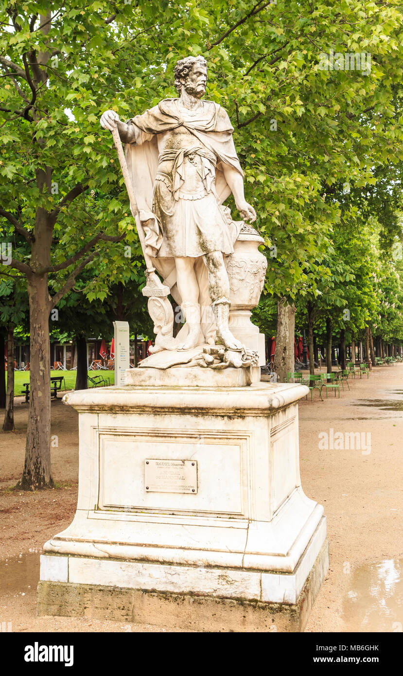Sculpture of Hannibal in the garden of the Tuileries. Paris, France Stock Photo