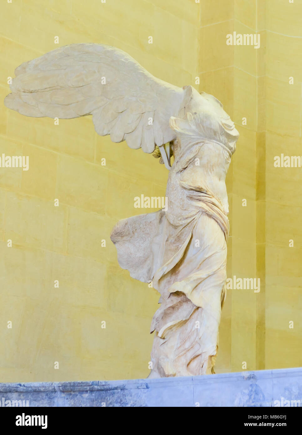 The statue of the winged Victory of Samothrace or Nika of Samothrace at the  Louvre Museum. Paris. France Stock Photo - Alamy