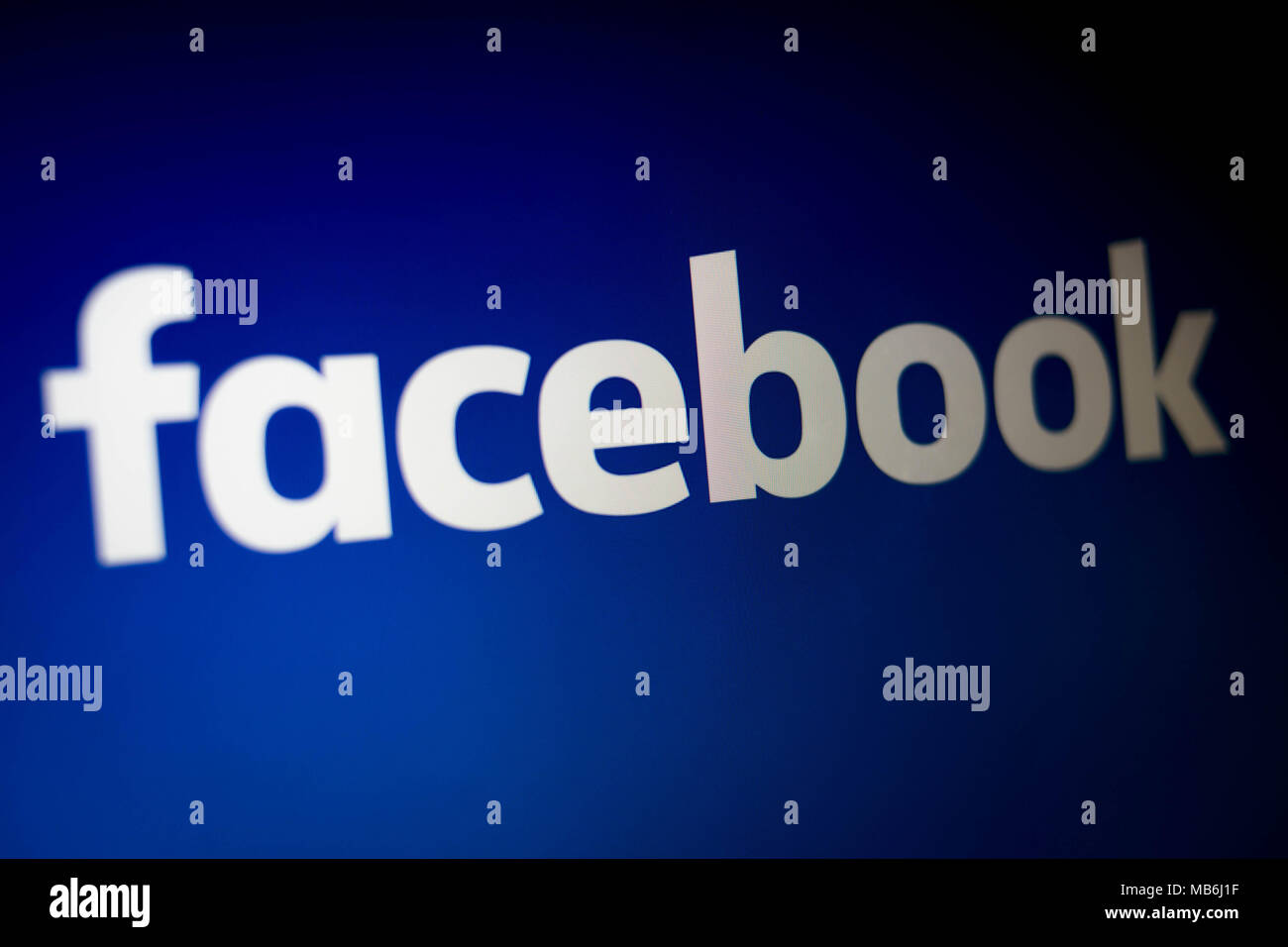 In a photo illustration, the Facebook logo is seen on a computer screen ...