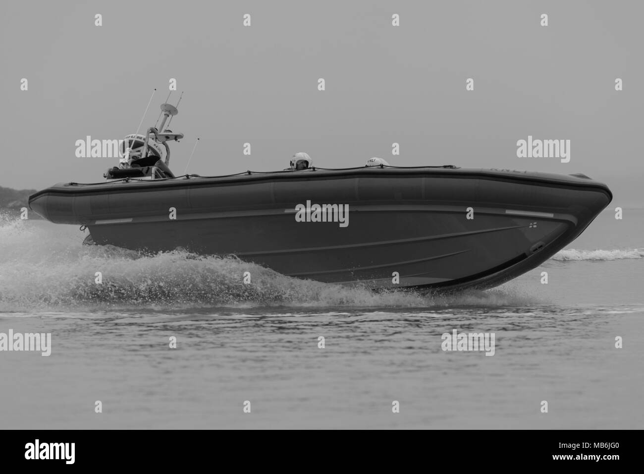 The RNLI at Criccieth celebtrated the opening of their Arancia Boathouse and dedication of the Launch Vehicle for their inshore rescue boat 'Margaret  Stock Photo