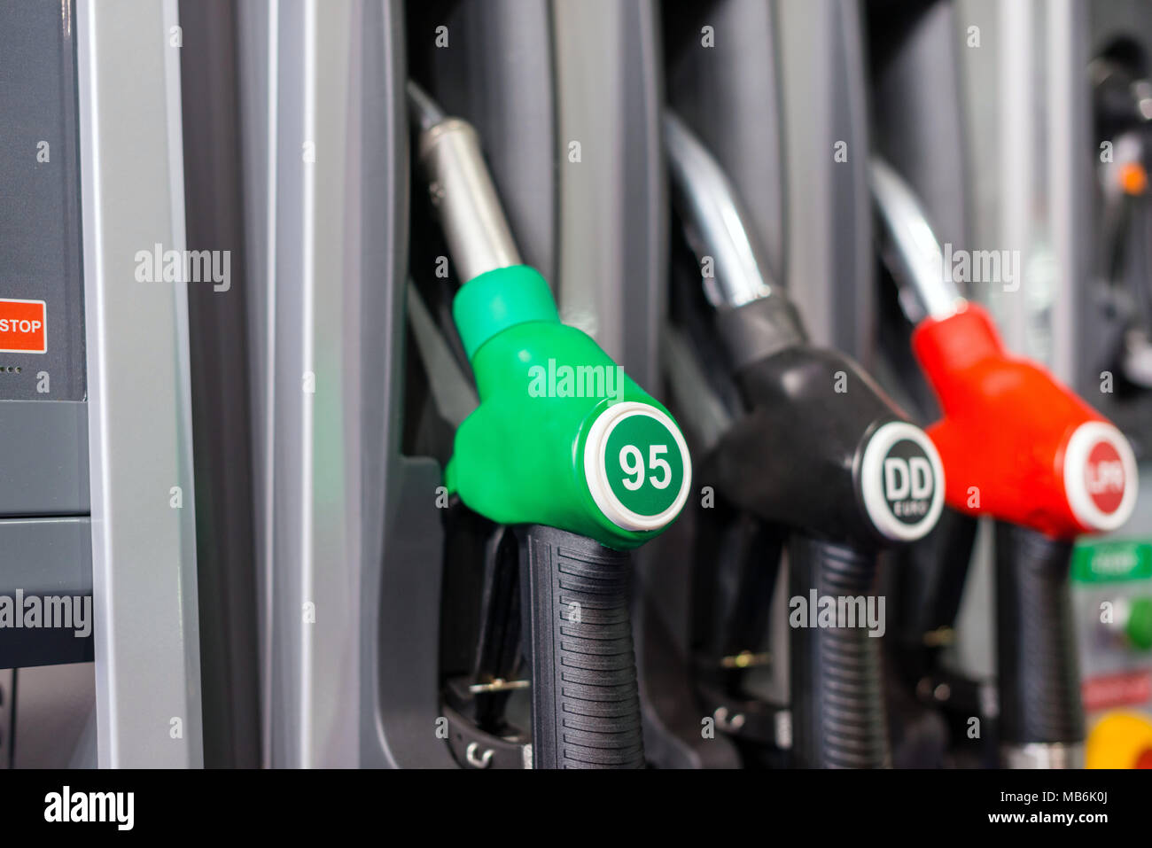Green color fuel pump gun hi-res stock photography and images - Alamy