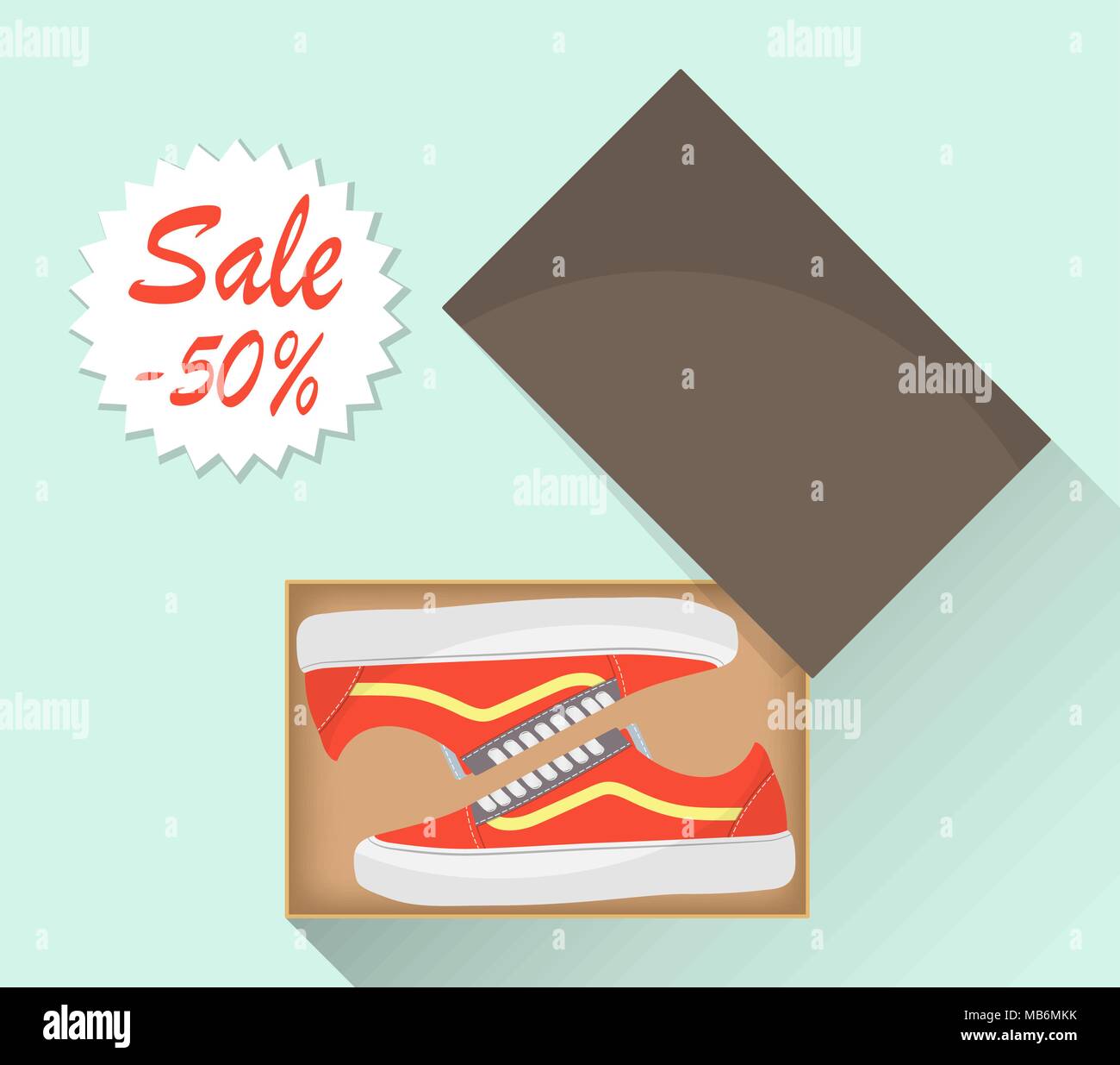 Sports or casual shoes. Illustration 