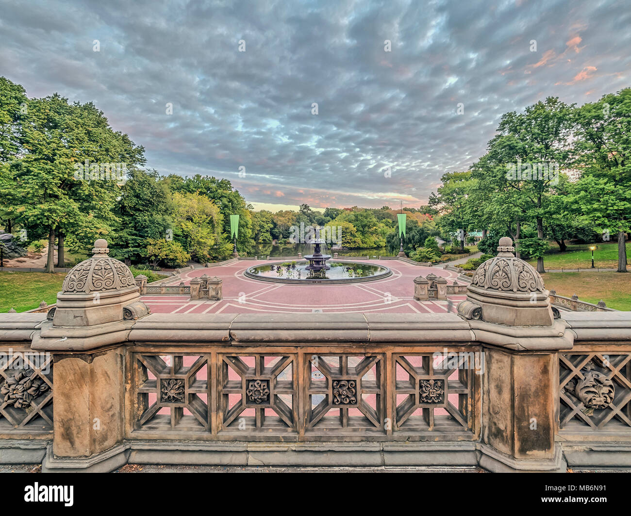 Bethesda Fountain in Central Park New York after snow storm 826276