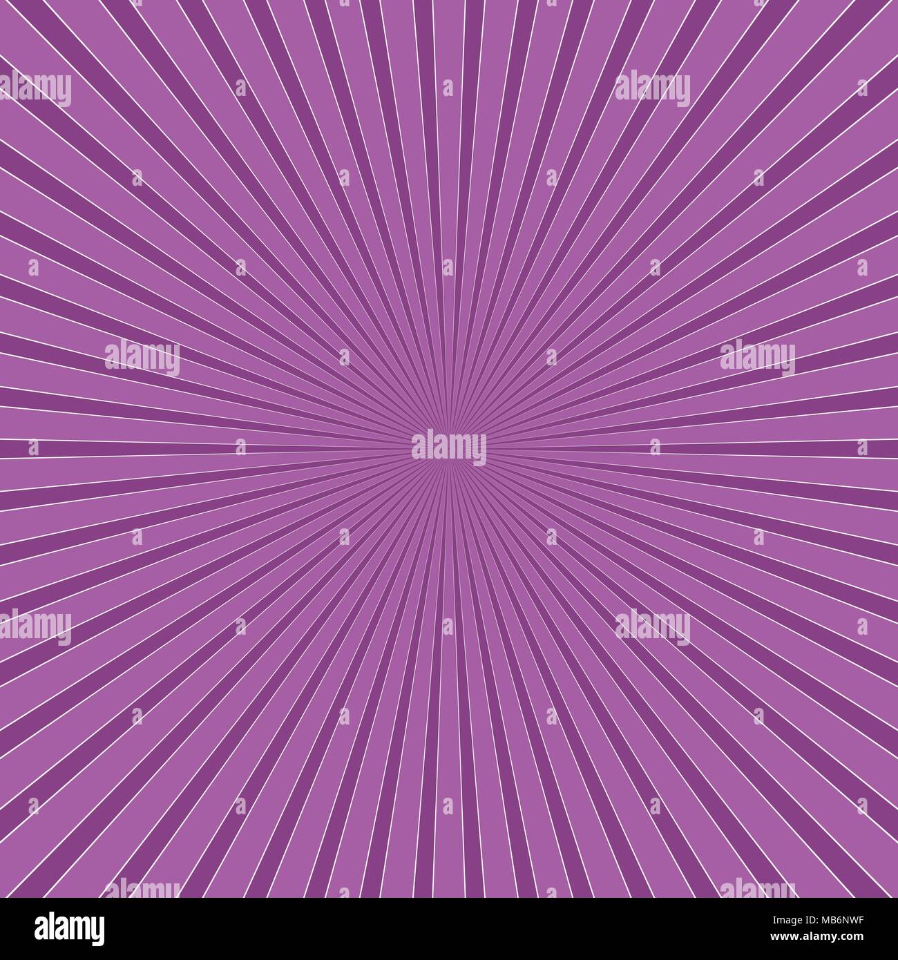Purple abstract ray burst background retro vector graphic design with