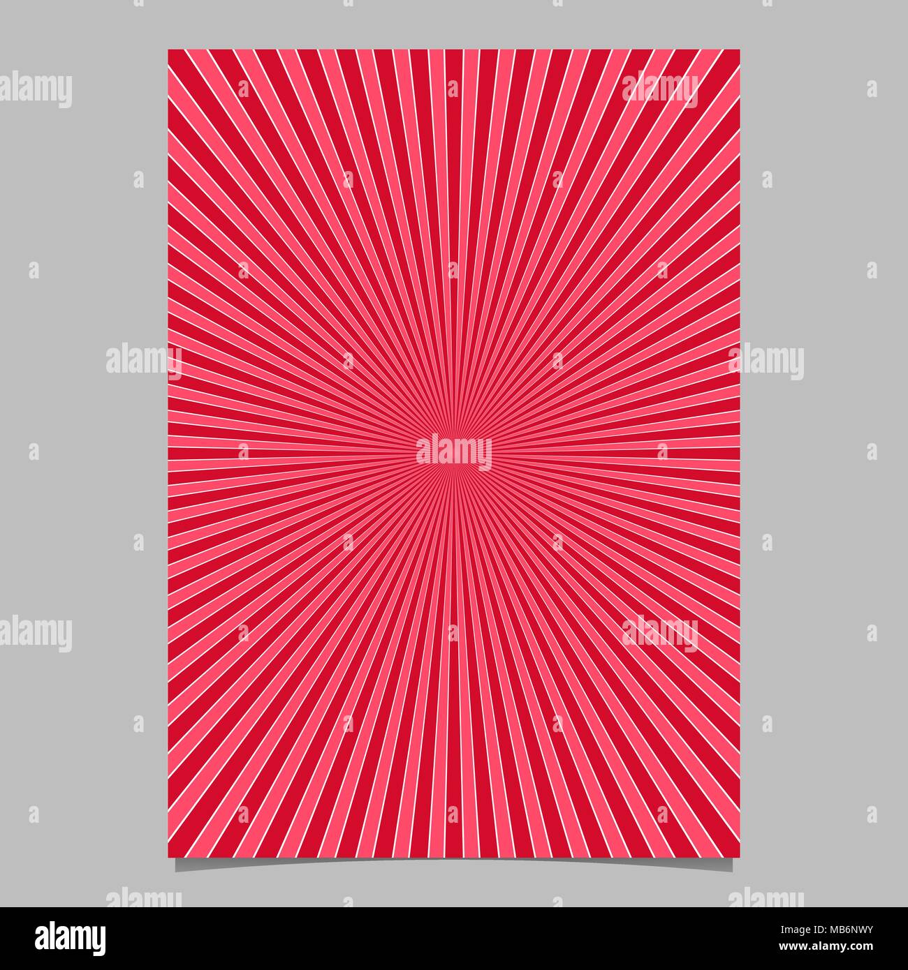 Red abstract retro explosion page template - vector brochure background graphic Stock Vector