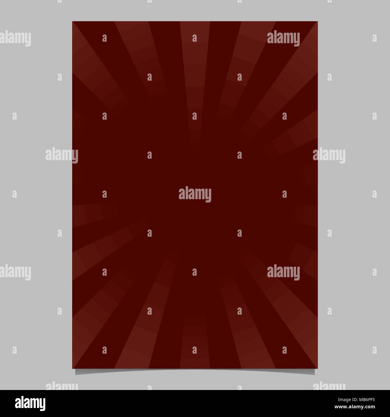 Retro gradient ray burst flyer template - vector document illustration ...