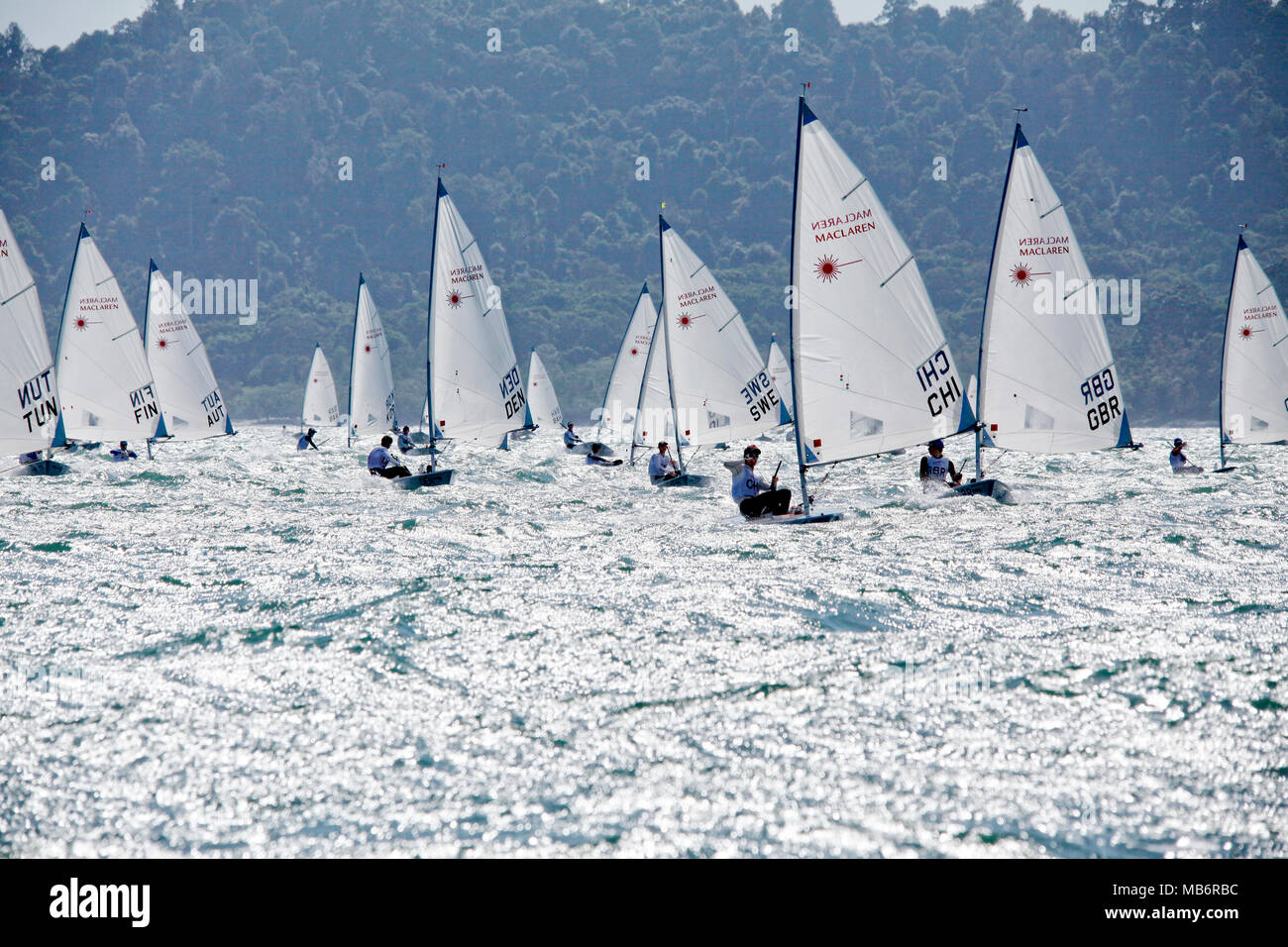 Laser Radial fleet, Day1, 2015 Youth Sailing World Championships