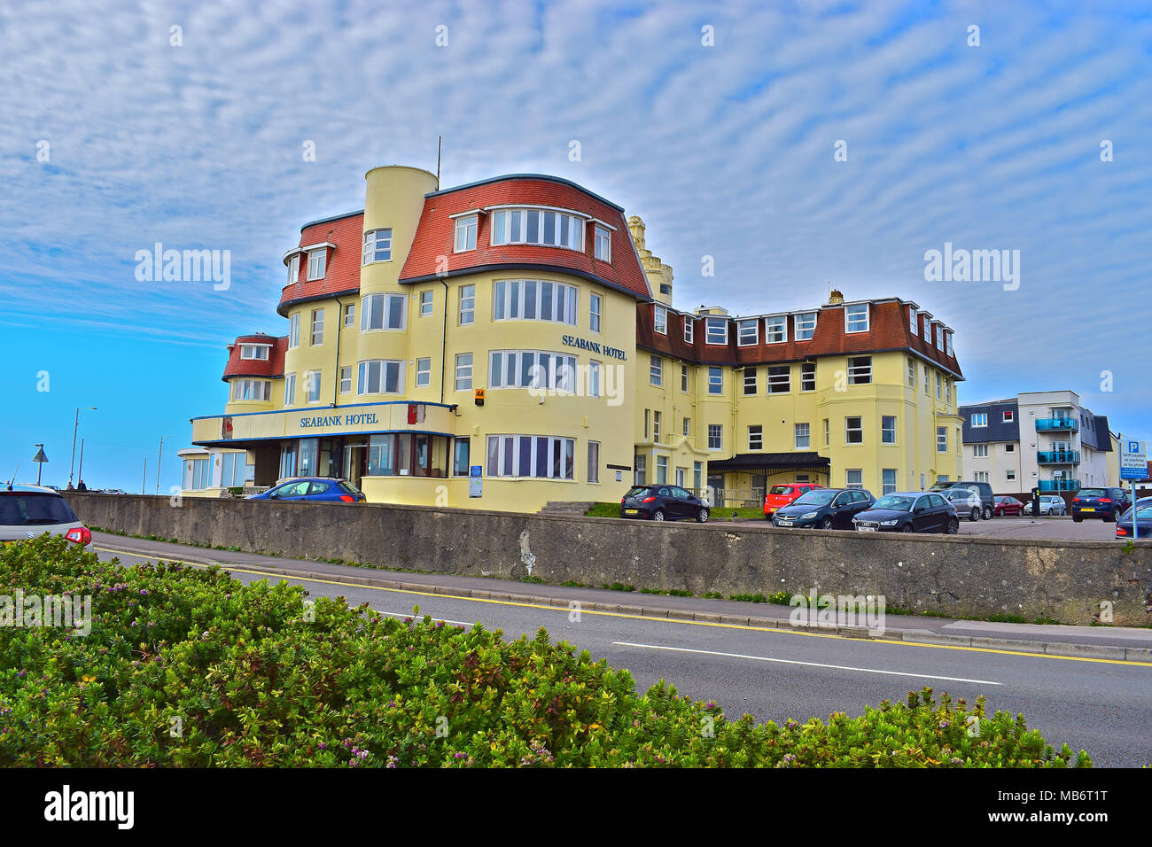 The popular Seabank Hotel Porthcawl, S.Wales is one of the Leisureplex Group of hotels situated throughout the UK Stock Photo